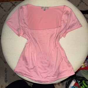 Sincerely Jules Light Pink Square Neck Tee